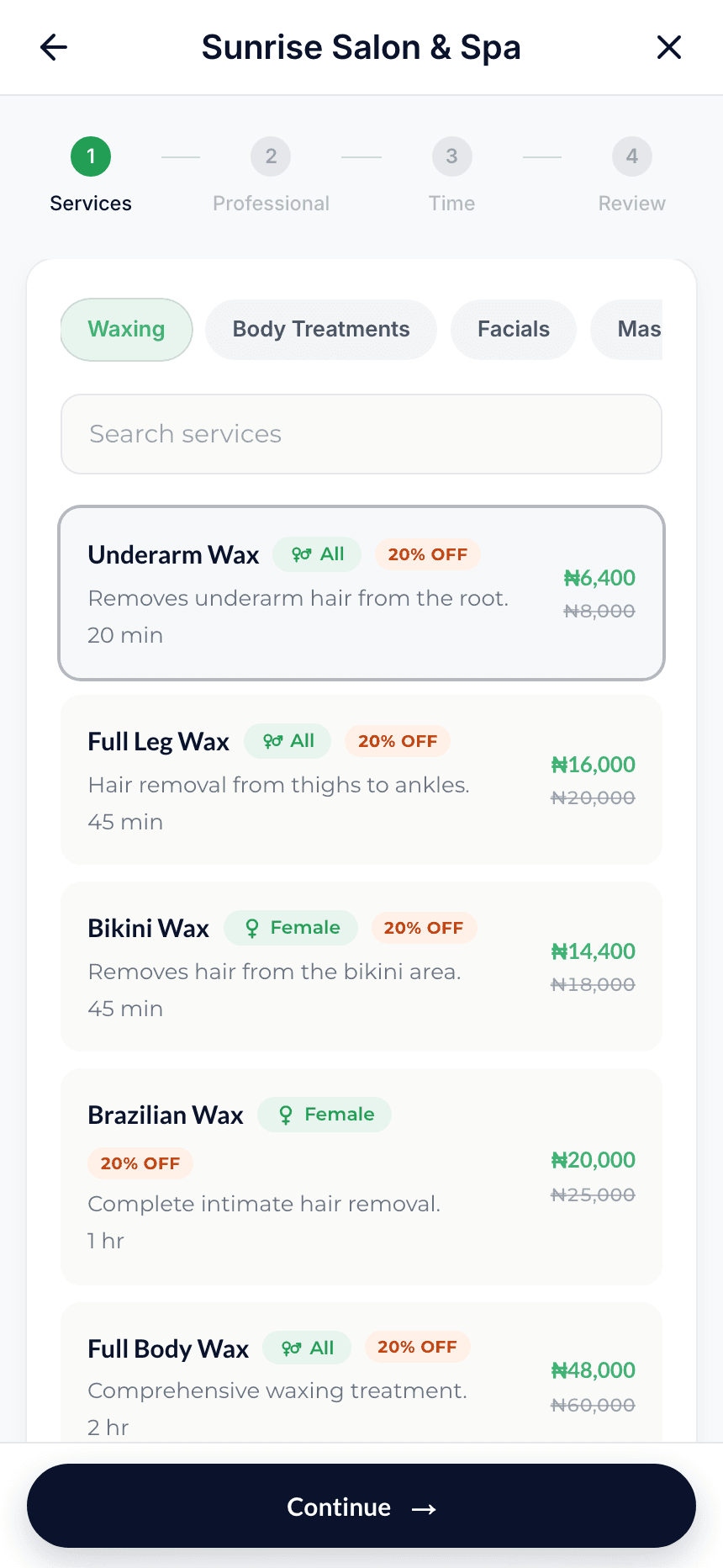 Booking